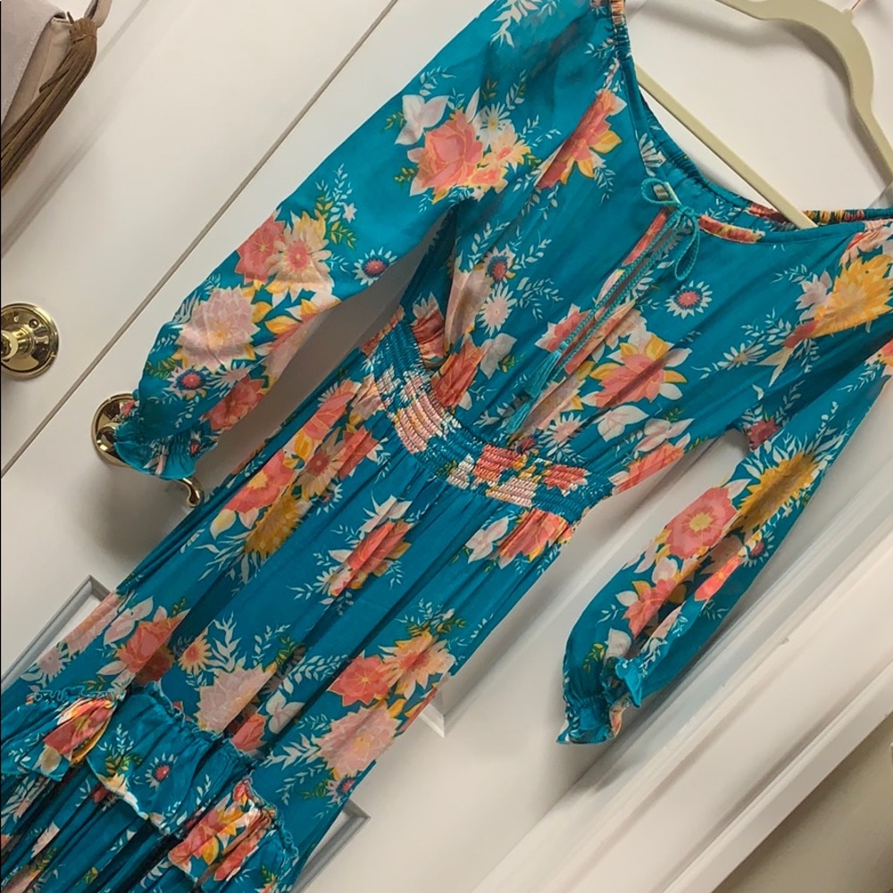 SOLD  - Spell & the Gypsy Jagger Gown Teal